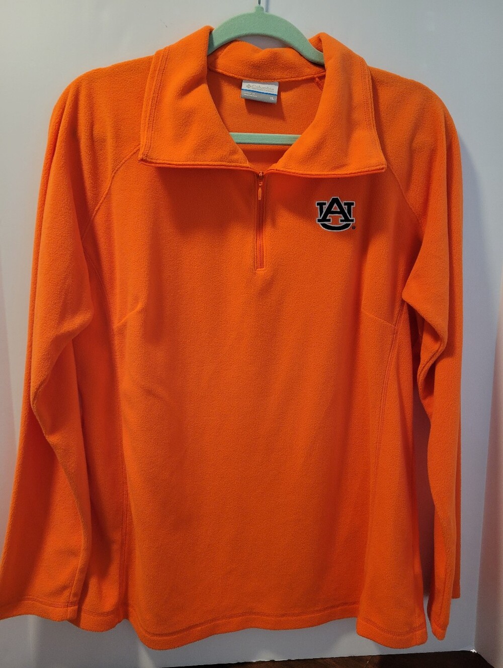 Columbia 1/4 Zip Pull Over Womens XL Auburn University Orange War Eagle Tigers